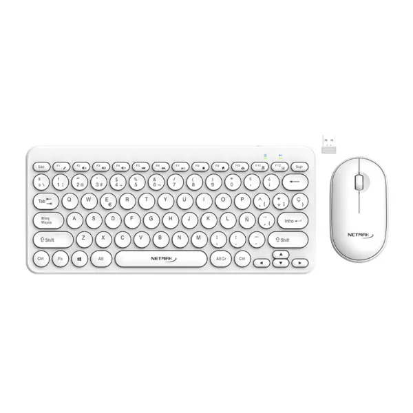 Teclado + Mouse Inalámbrico 2.4Ghz NM-KB850-W NETMAK