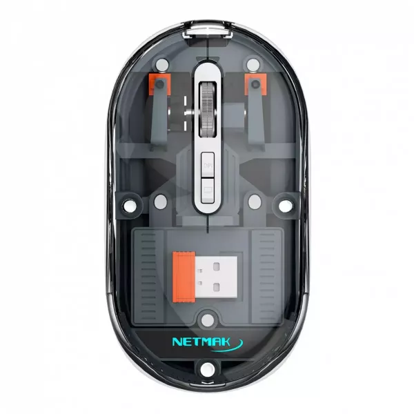 Mouse Inalámbrico Transparente NM-M670-S NETMAK