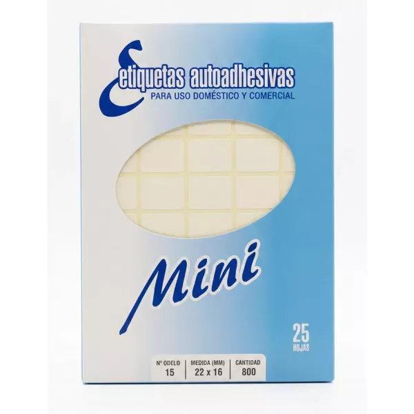 Etiquetas N°15 x25 Hojas