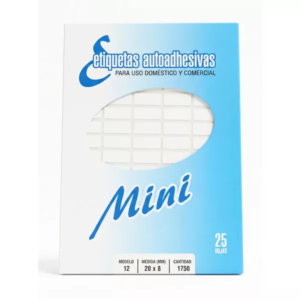 Etiquetas N°12 x25 Hojas