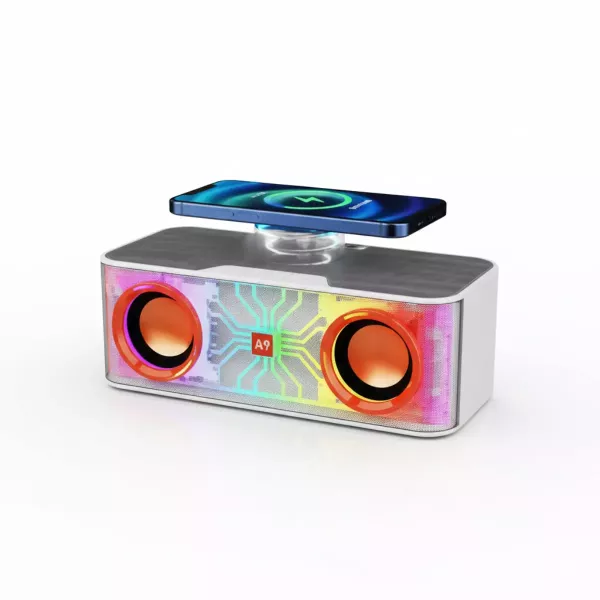 Parlante Bluetooth Con Luz Rgb y Carga Inalámbrica HM-A9