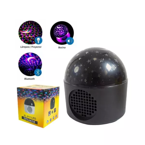 Lampara Proyector Luna / Estrellas Con Parlante Bluetooth XL-911