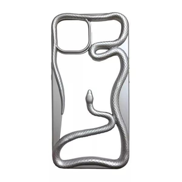 Funda Silicona Serpiente iPhone 11 Plateado