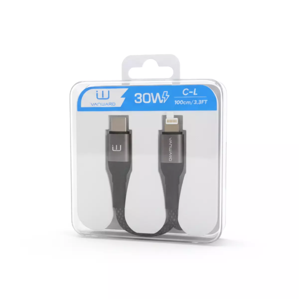 Cable De Datos Premium Tipo C A Lightning Mallado 30W - VANWARD