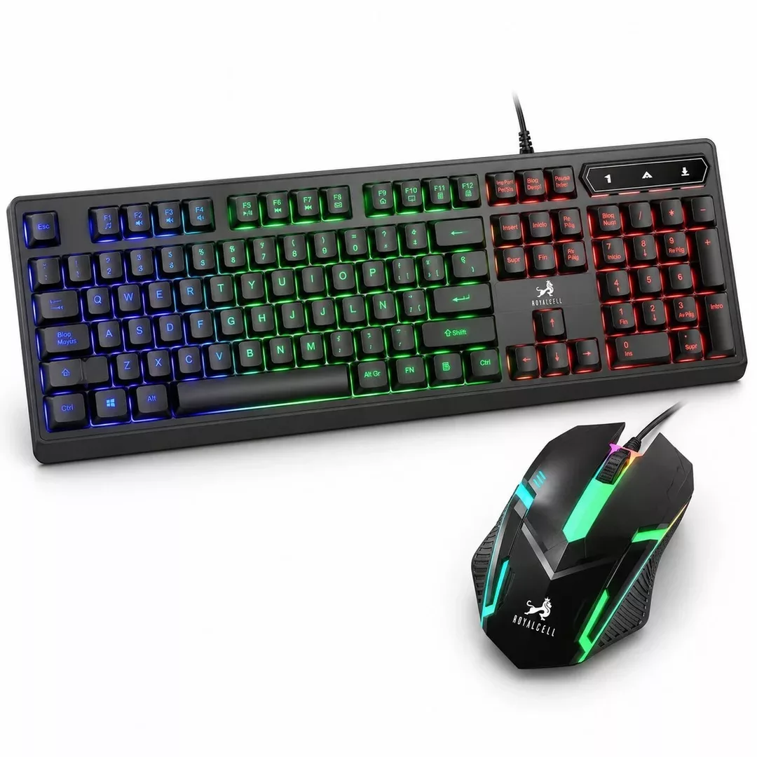 Teclado + Mouse Retroiluminado Cable Usb Rm-300 WQ